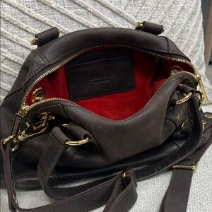 Elegant Brown Leather Handbag